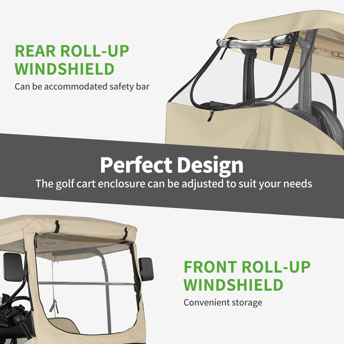 10L0L zipper mirror openings maintain visibility when enclosure is on