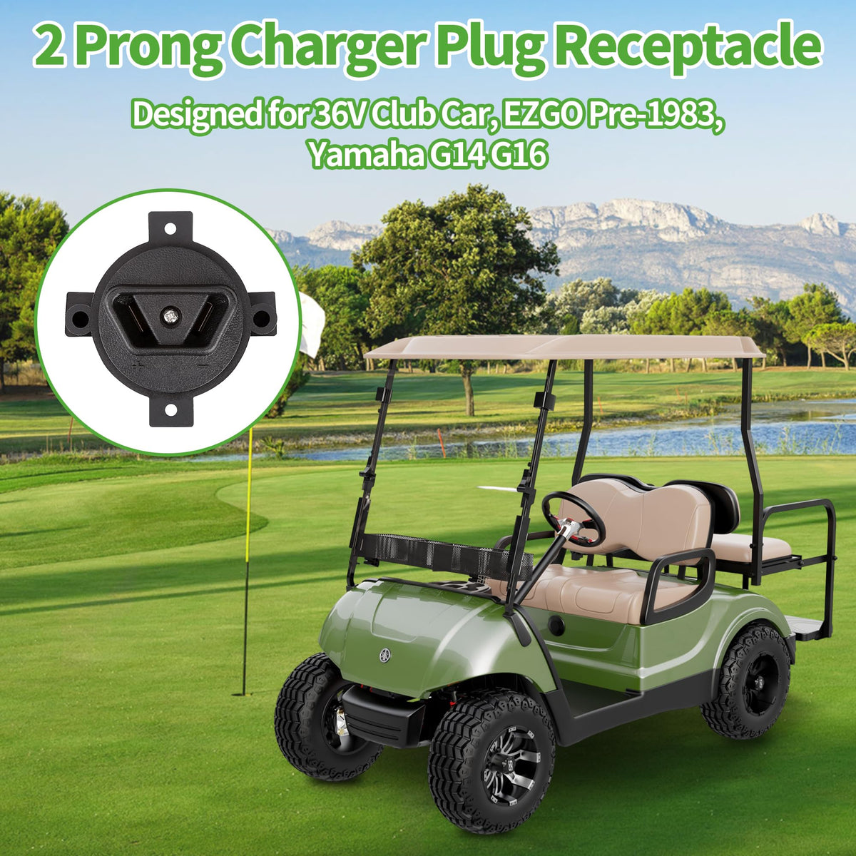 10L0L golf cart EZGO pre-1983 replacement receptacle installation