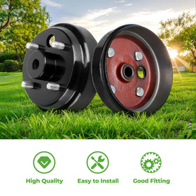 10L0L Golf Cart ezgo-rxv brake drum front view with 1inch hole.