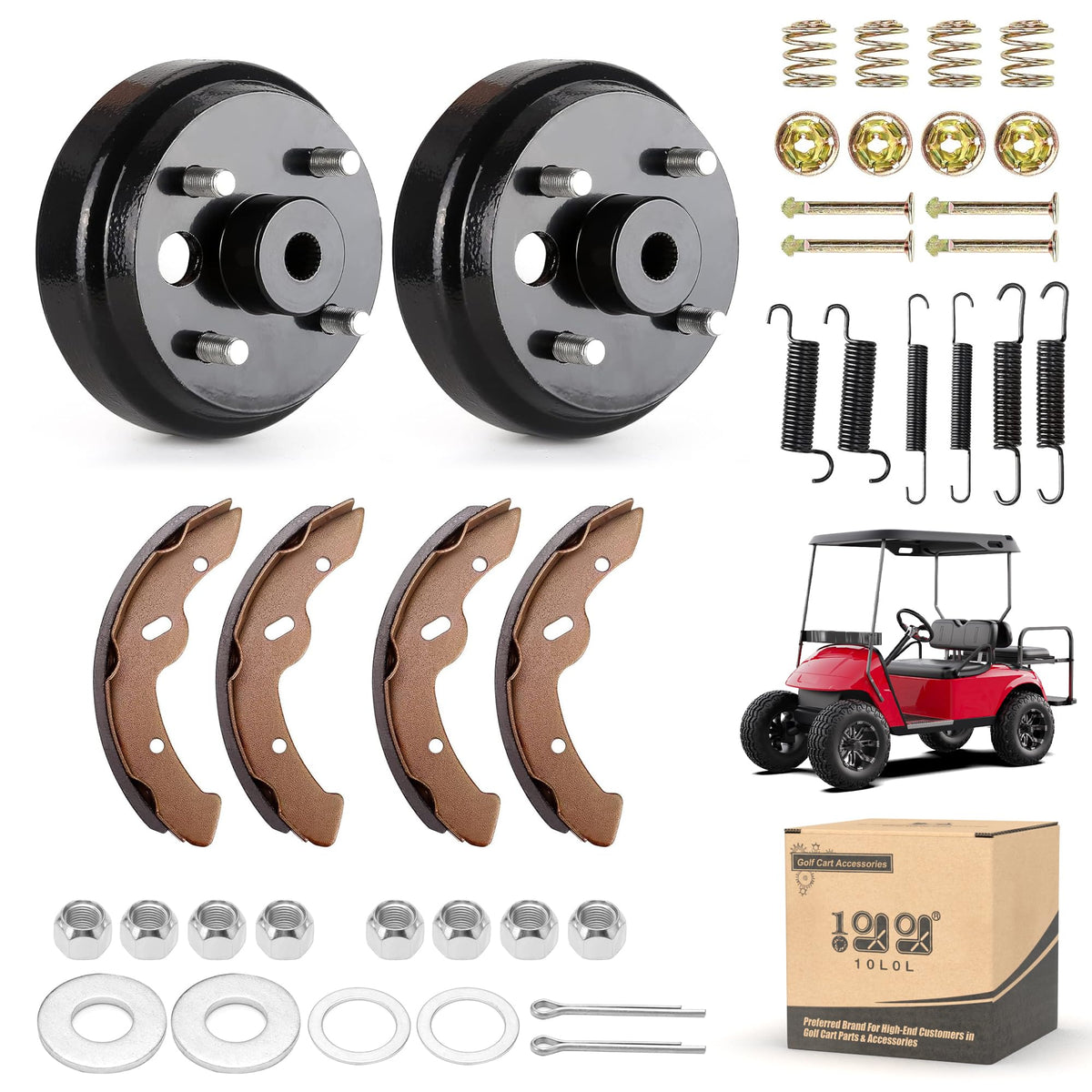 10L0L brake hub drum with 24-tooth spline for EZGO TXT enhances compatibility and reliability.