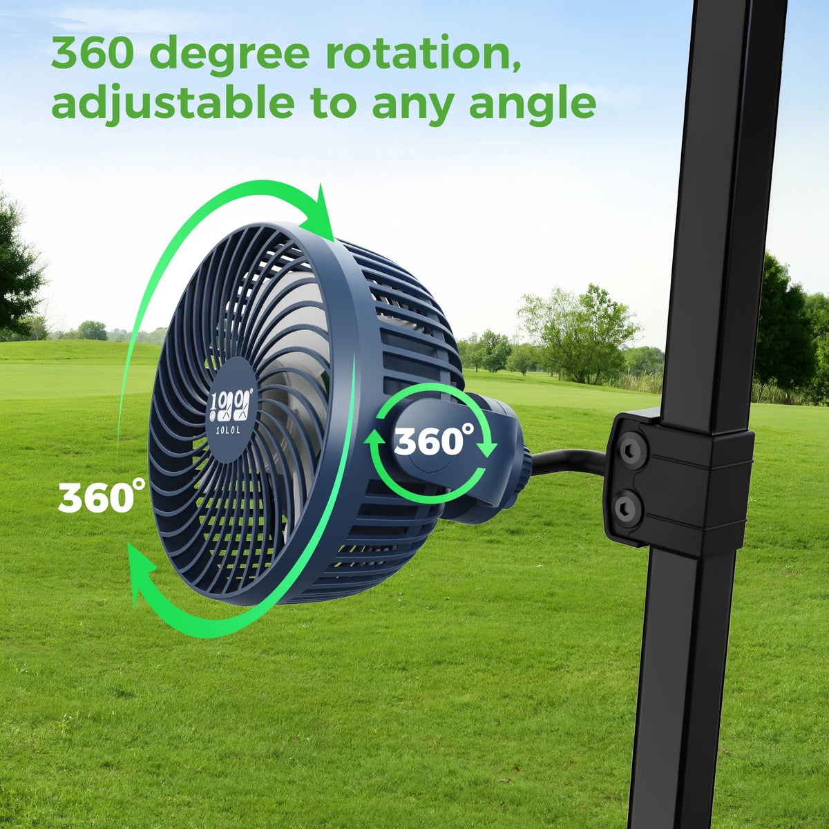 Three-speed airflow lets you customize comfort on the course.