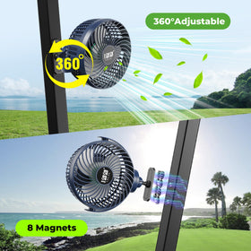 10L0L Fan with 360-degree rotation targets airflow precisely where needed.