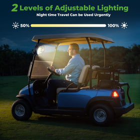 10L0L Golf Cart Fan with 8000mAh battery powering long rounds