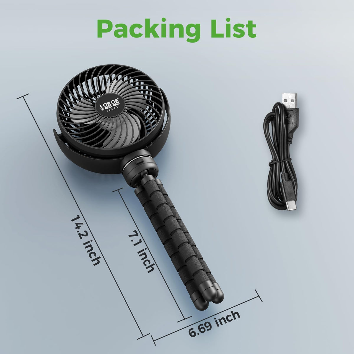 10L0L Golf Cart Fan compact design fits under seats or cup holders.