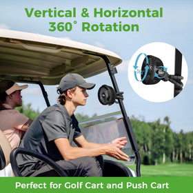 10L0L Golf Cart Fan durable ABS housing resists vibrations and UV on the course.