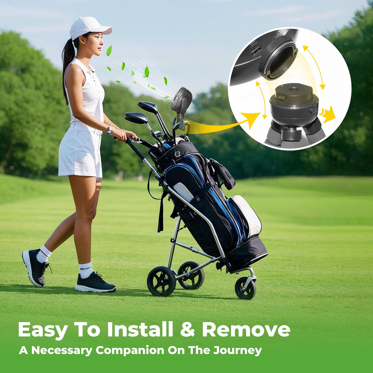 10L0L dual-brightness LED light for night golfing or camping