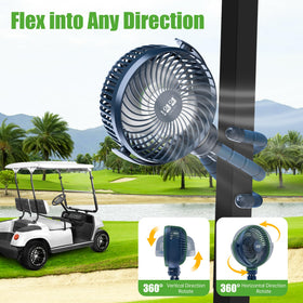10L0L golf cart fan dual-mode LED light for day or night visibility