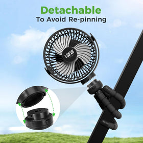 10L0L Golf Cart Fan LED light helps illuminate scorecards and gear.