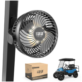 10L0L golf cart fan with magnetic mount fits EZGO, Yamaha, Club Car on hot days.