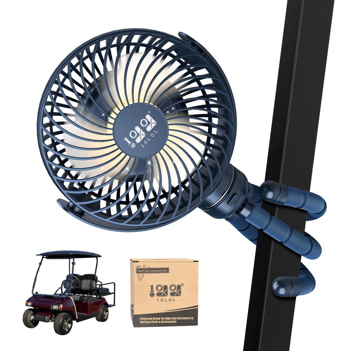 10L0L golf cart fan with universal mount securely fixed for stable cooling
