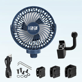 USB charging from the fan keeps devices powered while you play.