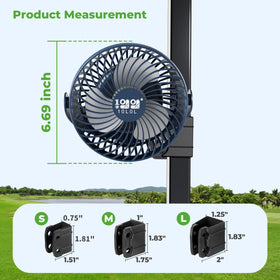 10L0L durable portable fan with USB power for outdoors