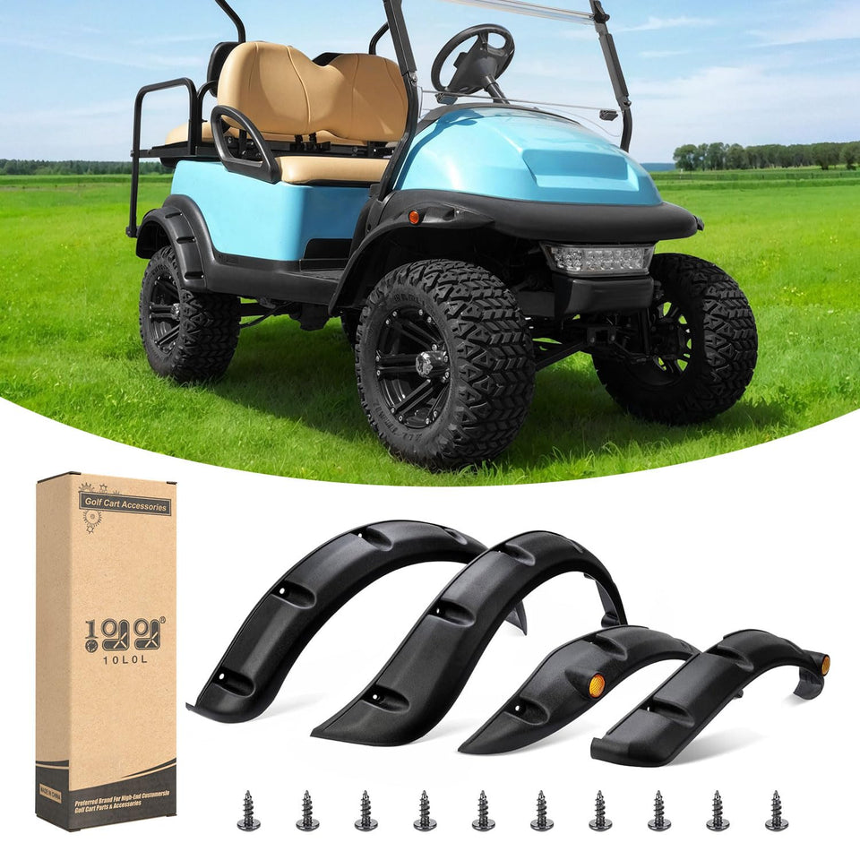 10L0L front-left fender flare for Club Car Precedent adds splash protection and reflectors