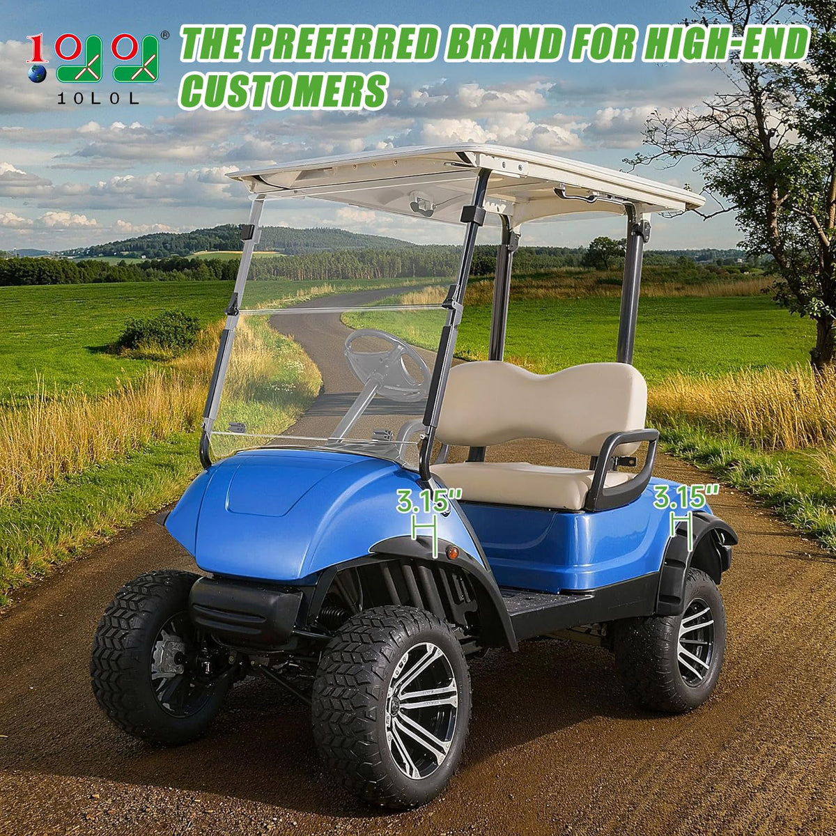 10L0L Fender flare front-right on Yamaha G29 enhances mud shield and styling.