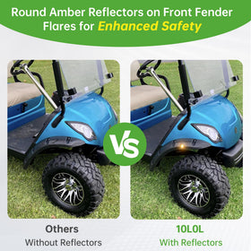 10L0L Fender flare rear-right on Yamaha G29 covers mud and protects wheels.