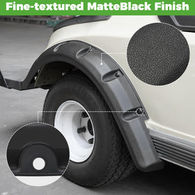 10L0L textured-black fender flares enhance cart aesthetics