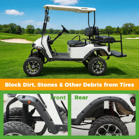 10L0L Black finish Fender Flares complements EZGO TXT aesthetics
