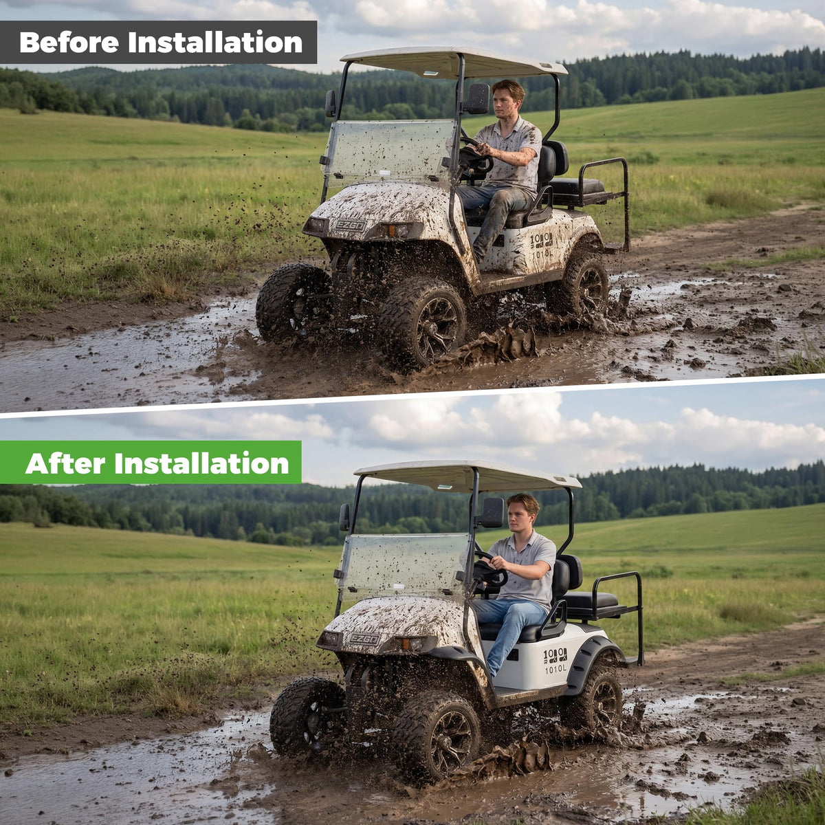 10L0L Fender Flares metal mounting hardware secure install