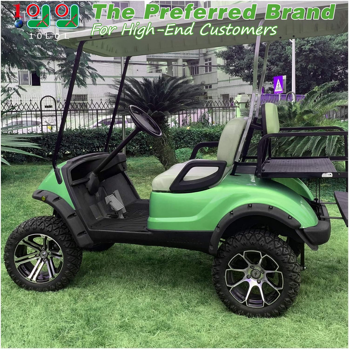 10L0L Fender Flares on Yamaha Drive G29 – rear view showing debris protection.
