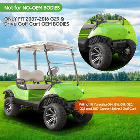 10L0L Fender Flares with reflectors for Yamaha Drive G29 improve road visibility.