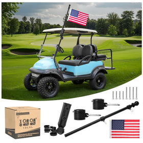 10L0L golf cart flag holder base with upgraded aluminum construction.