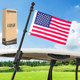 10L0L flag holder bracket secures on most golf carts for pride on the go.