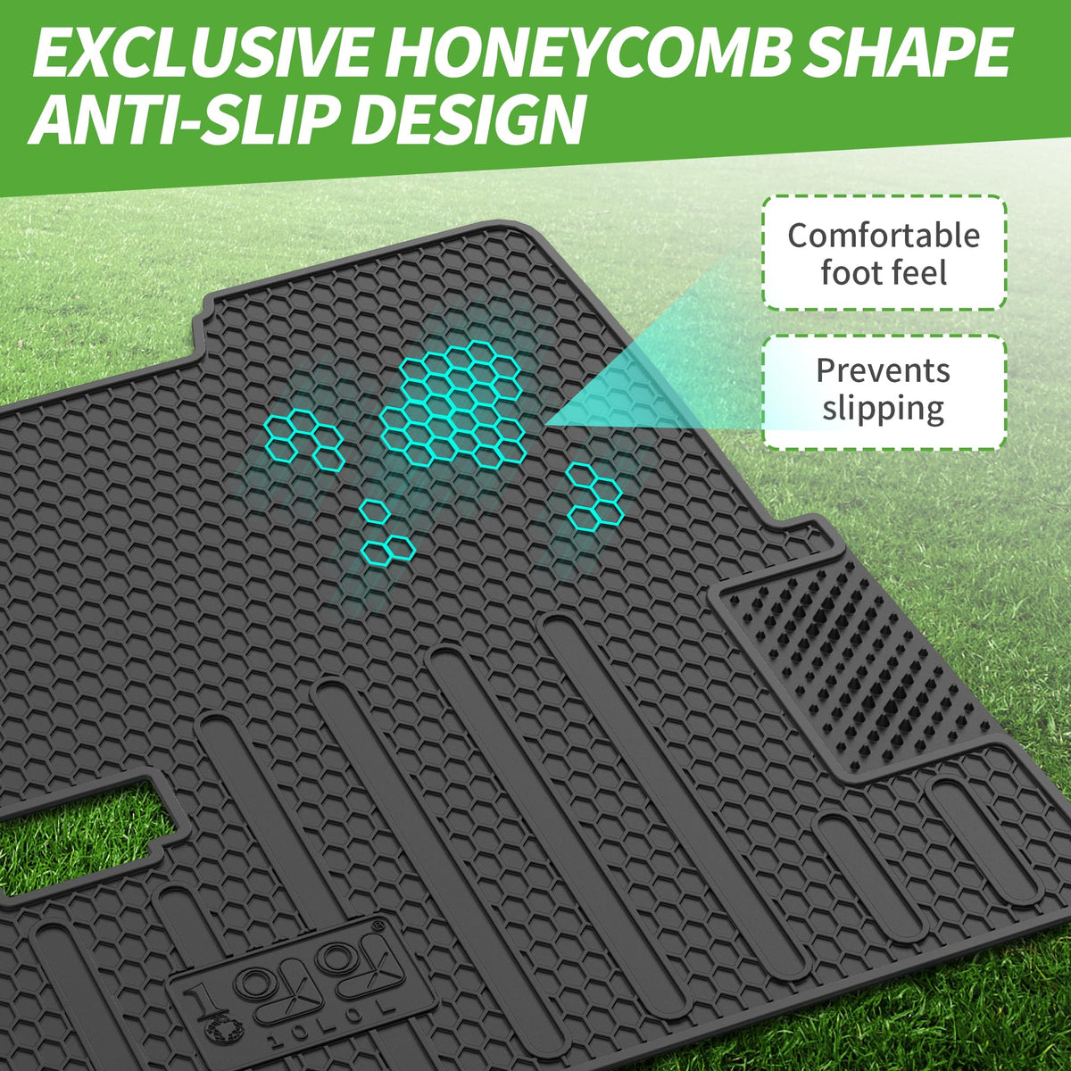 10L0L easy-to-install mat with edge wrap fits EZGO TXT and more