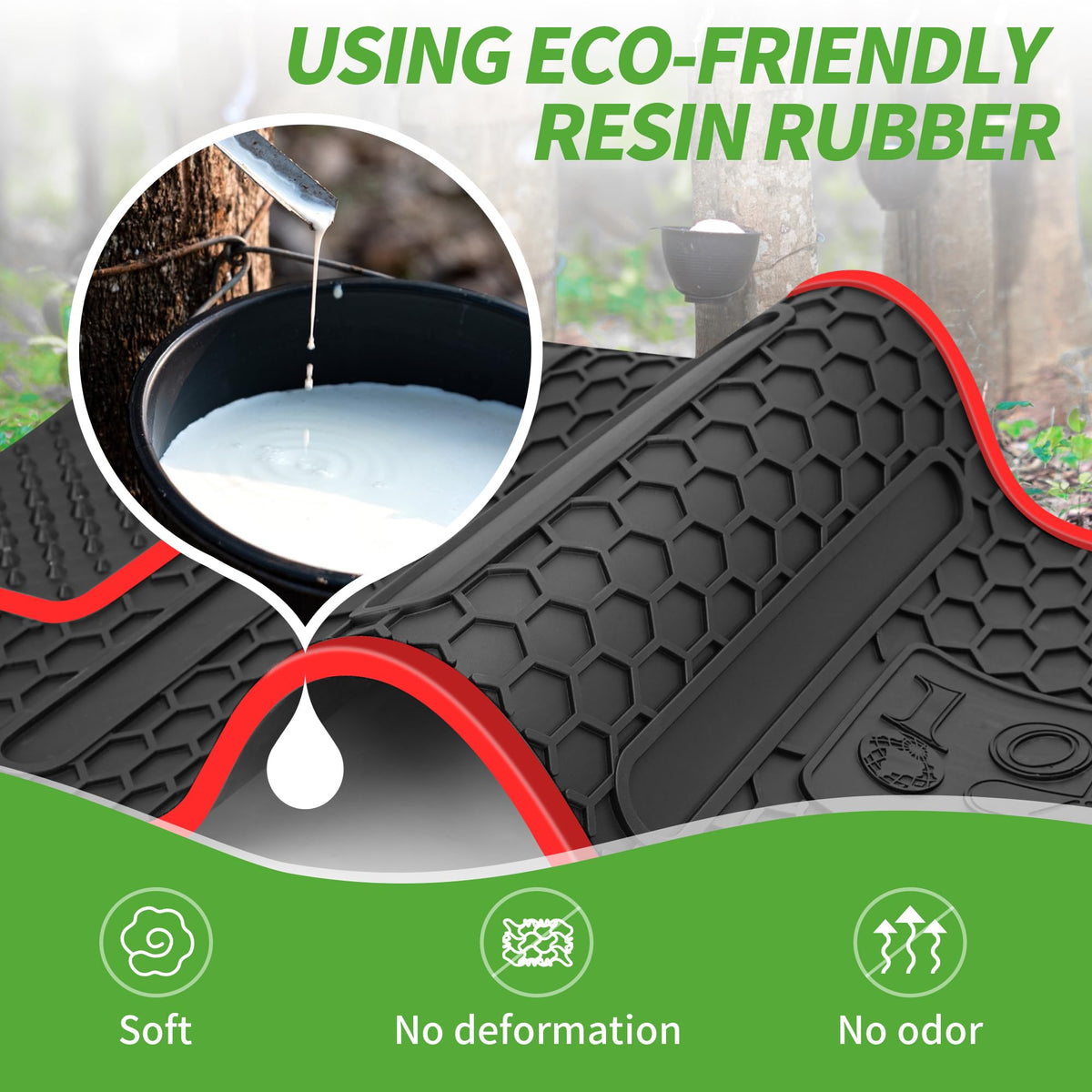 10L0L eco-friendly resin rubber mat soft to touch and odor-free during rides
