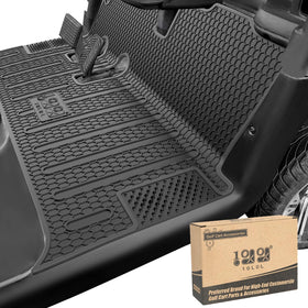 10L0L golf cart floor mat EZGO RXV full coverage protects interior from mud.
