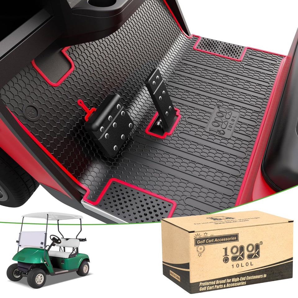 10L0L EZGO TXT floor mat with full-coverage interior protection.