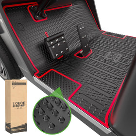 10L0L EZGO TXT floor mat with full coverage fits 1996-up, showing a clean interior edge wrap
