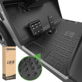 10L0L golf cart floor mat for EZGO TXT full coverage protects interior from mud and water