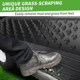10L0L floor mat honeycomb pattern improves grip and traps debris
