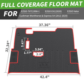 10L0L compatibility-focused mat fits EZGO EX1 Valor Cushman models for secure fit