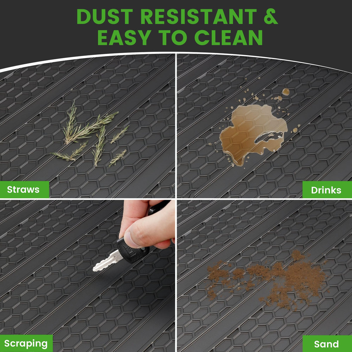 10L0L Premium natural rubber 6mm thick with color retention.