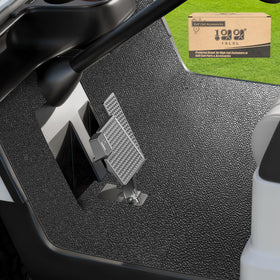 10L0L golf cart floor mat for Yamaha G29 Drive, top view shows 8mm thickness.