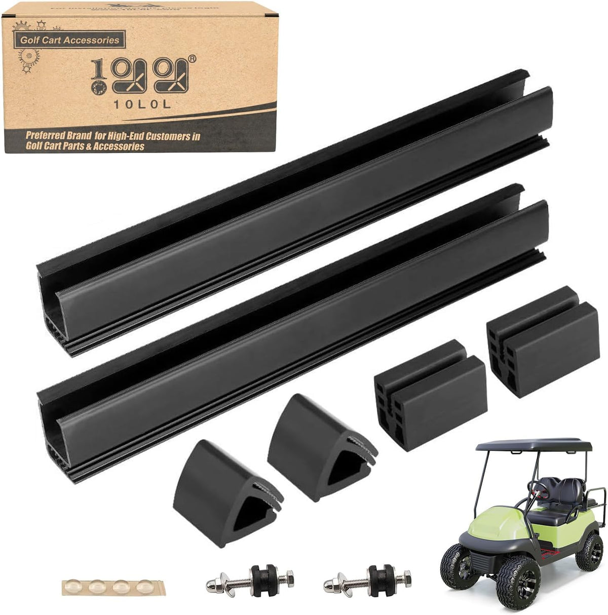 10L0L windscreen sash clips kit for Club Car fold-down windshield