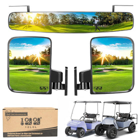10L0L folding side mirror provides wide, distortion-free view for golf carts
