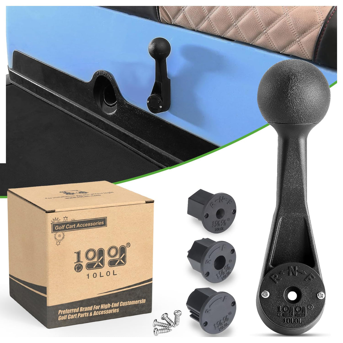 10L0L Golf Cart shifter handle main view showing universal compatibility and smooth shifting