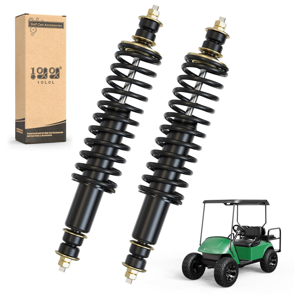 10L0L golf cart front coil-over shock absorber improves ride stability on EZGO TXT