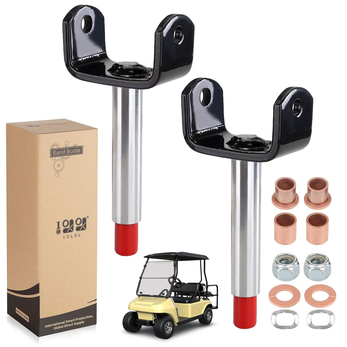10L0L golf cart front end king pin assembly for Club Car DS – improved steering feel