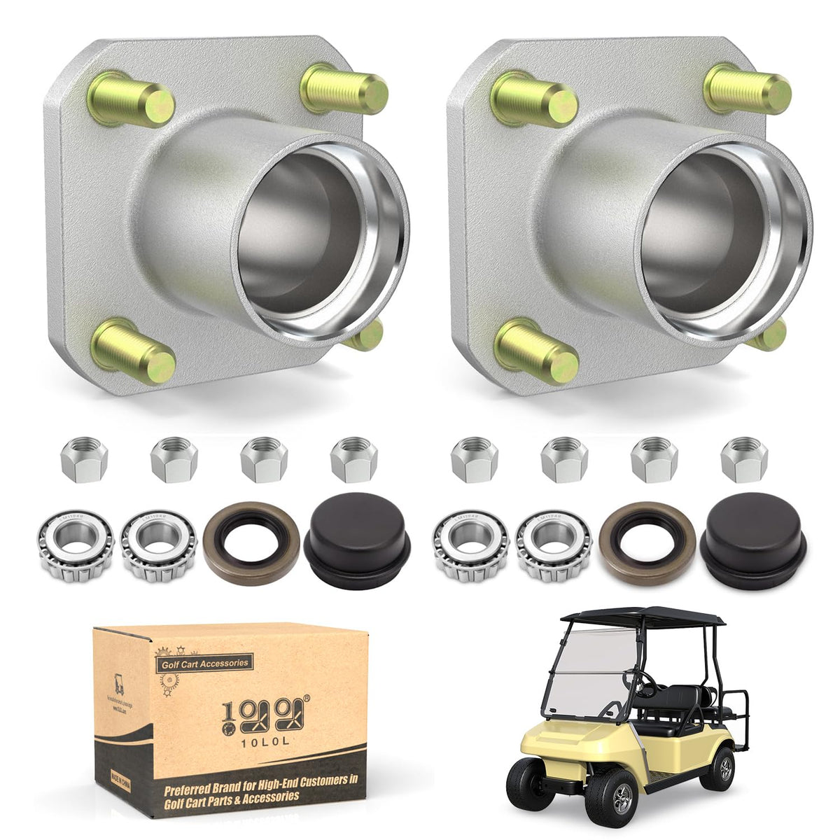 10L0L golf cart front hub assembly for Club Car DS, smooth operation