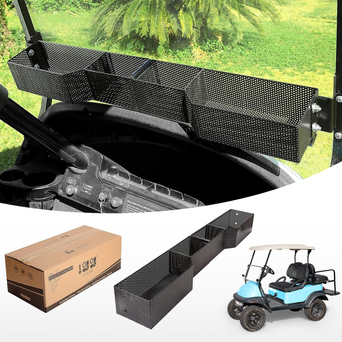 10L0L front inner storage basket fits Club Car DS Precedent for organized essentials.