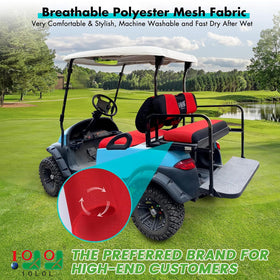 10L0L front seat backrest cover adds comfort and cohesive styling.