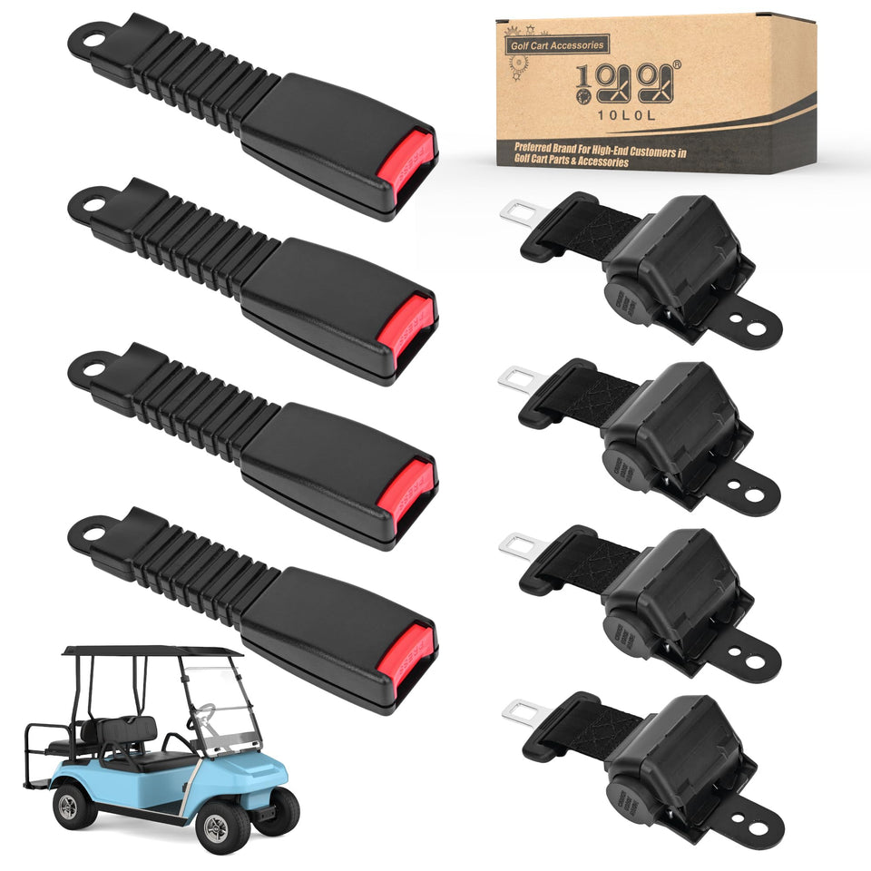 10L0L front seat belt kit for Yamaha golf carts with adjustable safety.