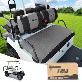 10L0L golf cart front seat cover with breathable 3D mesh improves cooling.