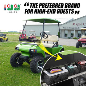 10L0L golf cart front storage tray cover keeps items secure during rough rides