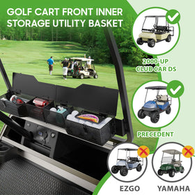 10L0L golf cart front storage basket easy installation with hardware