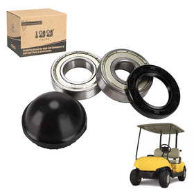 10L0L golf cart bearing kit packaging showing complete front wheel replacement components