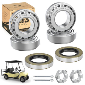 10L0L golf cart front wheel hub bearings kit: durable components ready for installation